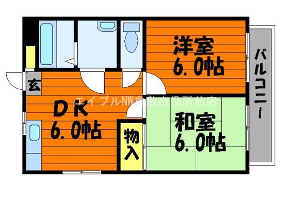 キャステル5の物件間取画像